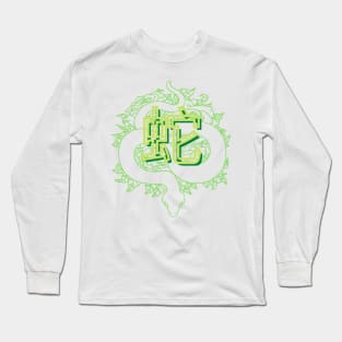 Snake Kanji Japanese Beautiful Long Sleeve T-Shirt